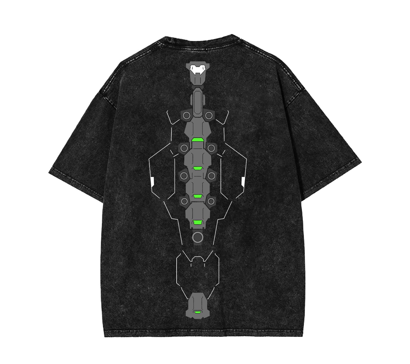 Edgerunner Sandevistan Cyberware Unisex Acid Washed Tshirt [TPR] - Image 3